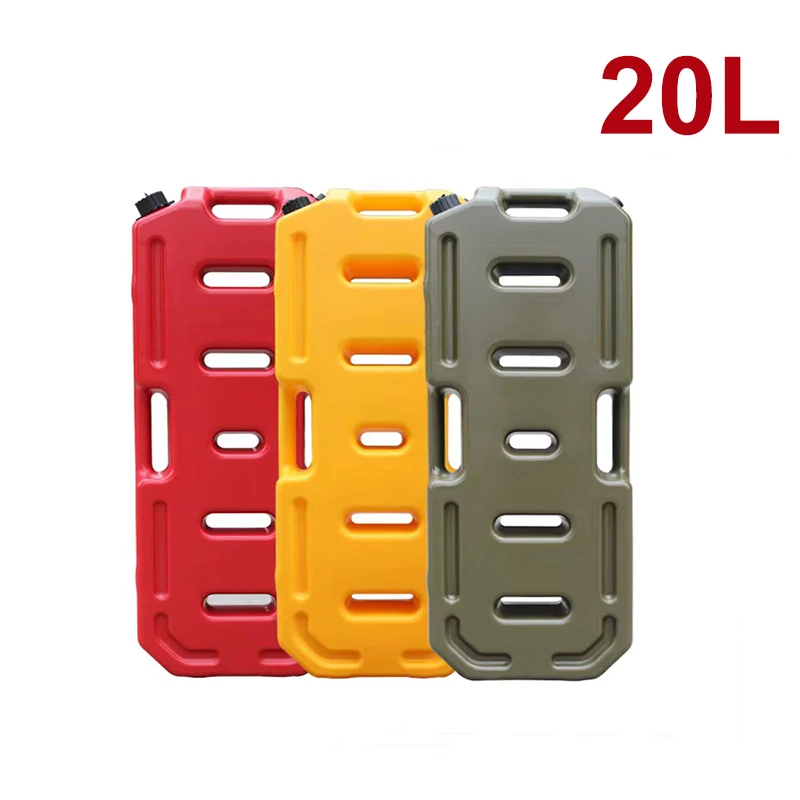 Latas de Jerry de gasolina de 20L, cerradura de montaje de tanque de combustible de gasolina para motocicleta de plástico, lata de Gas de 5 galones, contenedor de Jerrycan de gasolina - imagen 2