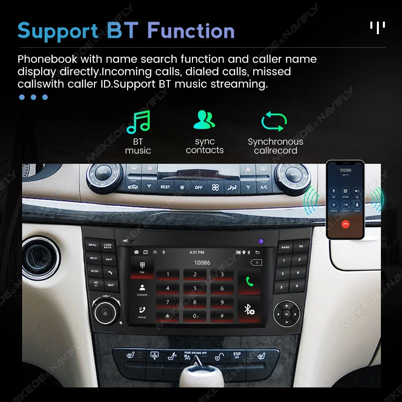 Radio Multimedia 7'' Android Auto CarPlay – Mercedes Clase E W211 - imagen 3