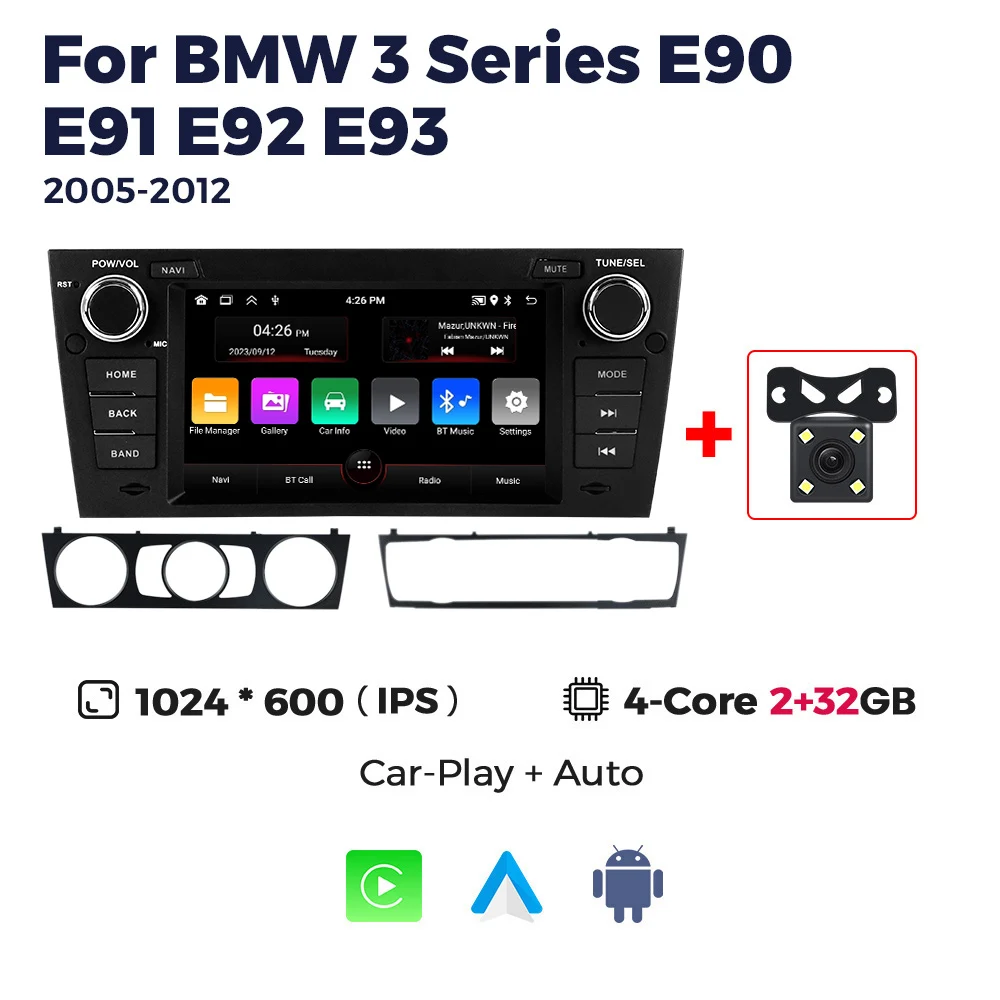 MEKEDE Radio Android 13 para BMW Serie 3 E90-E93 con CarPlay