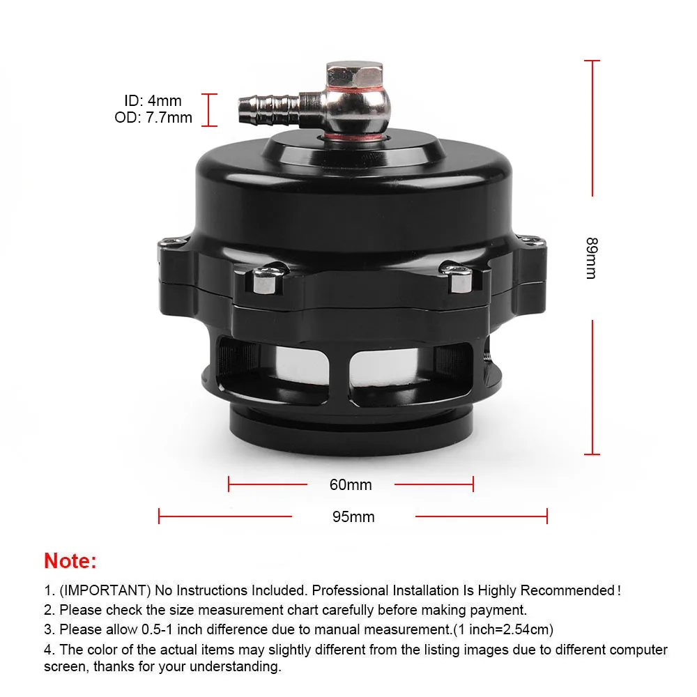 Válvula BOV BV50 50mm muelle 6 PSI - Compatible TIAL V-Band - imagen 3