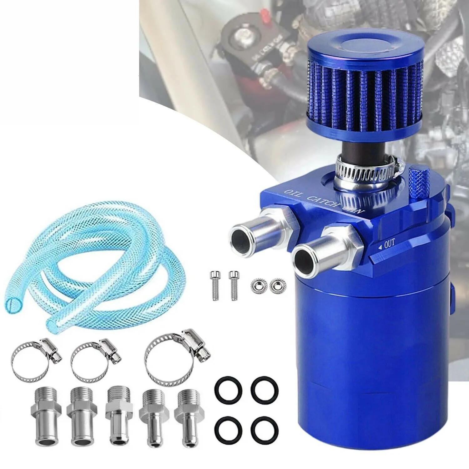 Decantador de aceite universal de aluminio con filtro y deflector - imagen 3