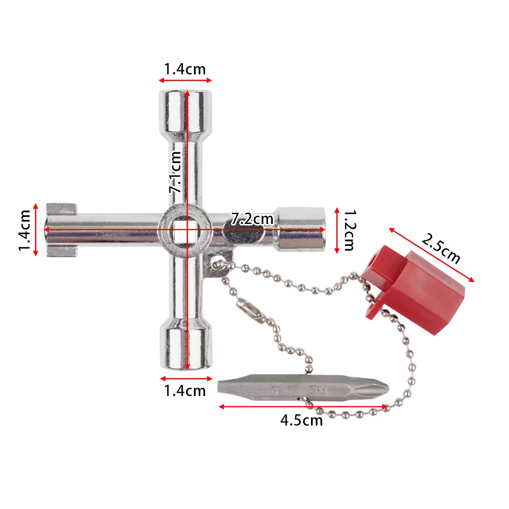 Llave triangular universal 4 vías para grifos y válvulas de gas - imagen 3