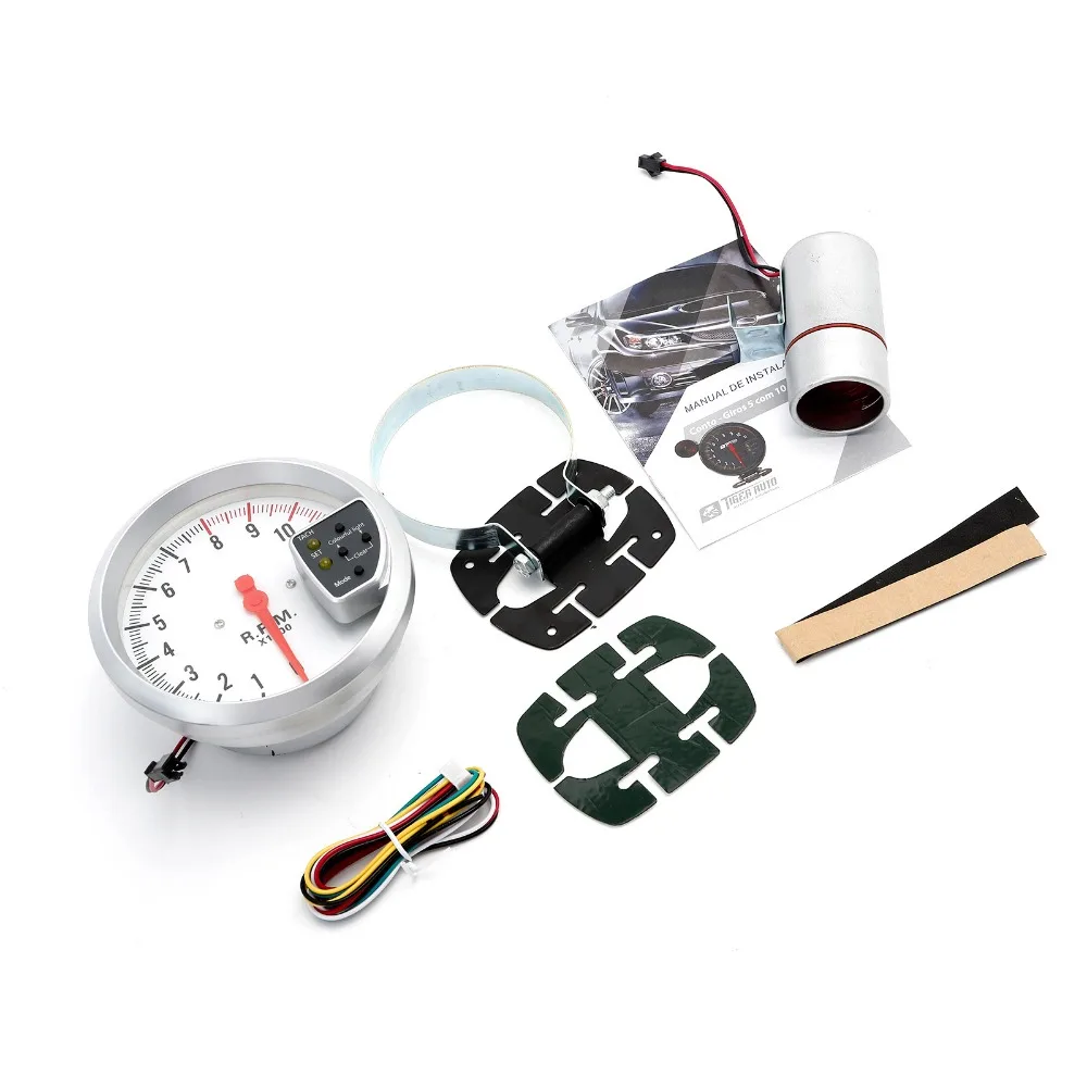Tacómetro LED 11000 RPM 5 pulgadas para motor 1-8 cilindros 12V - imagen 3