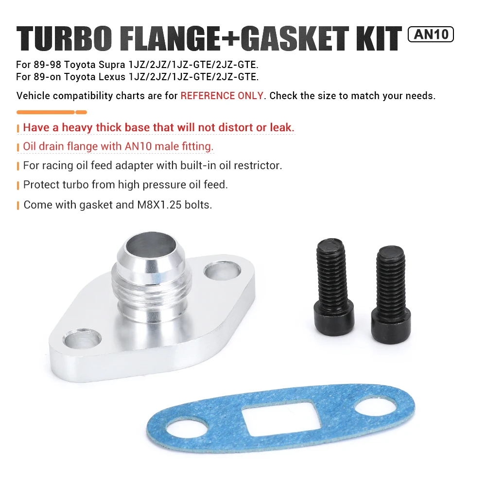 Adaptador retorno aceite turbo para Toyota Lexus 1JZ y 2JZ GTE - imagen 2
