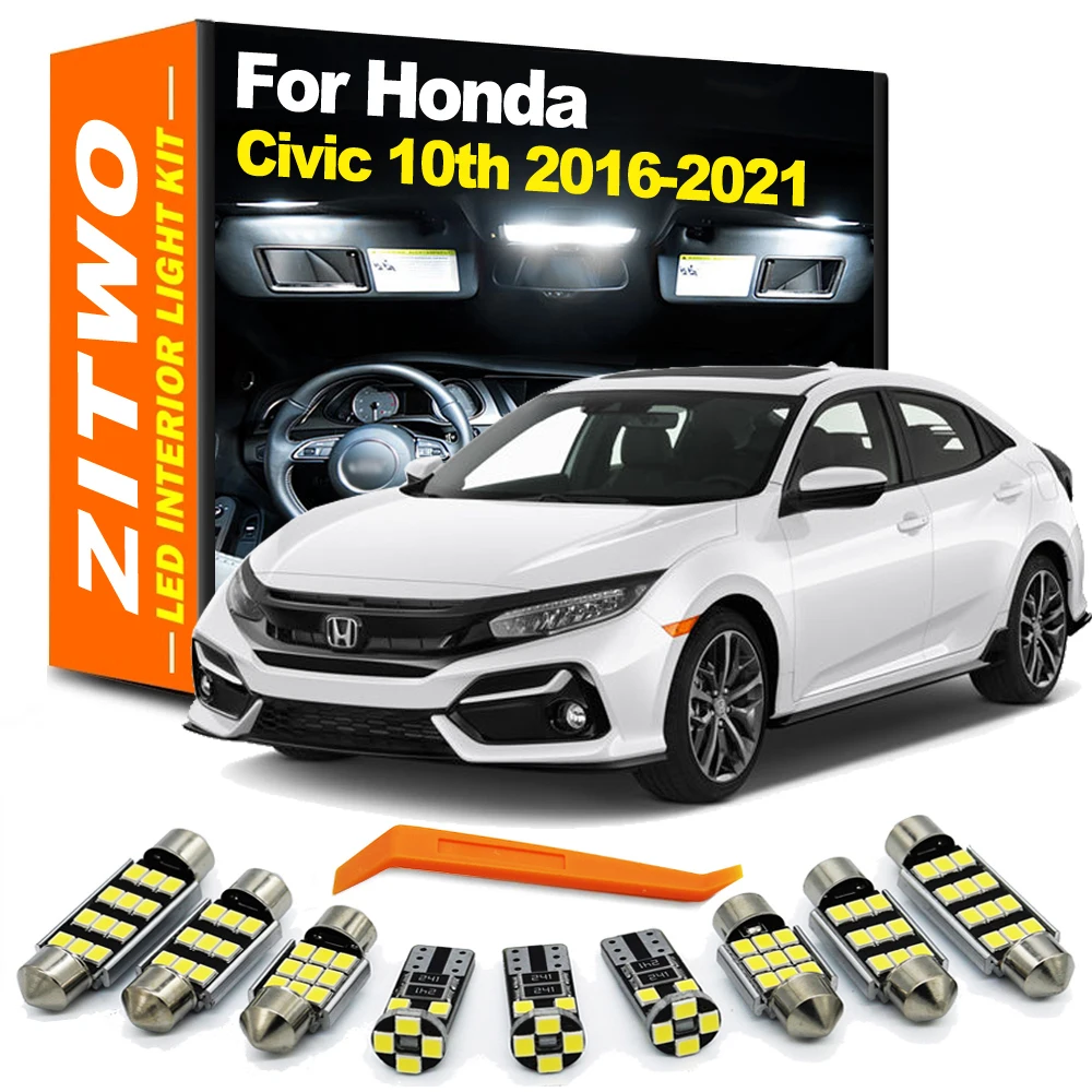 ZITWO Kit de bombillas LED interiores para Honda Civic X 2016-2021
