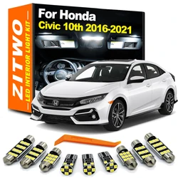 ZITWO Kit de bombillas LED interiores para Honda Civic X 2016-2021