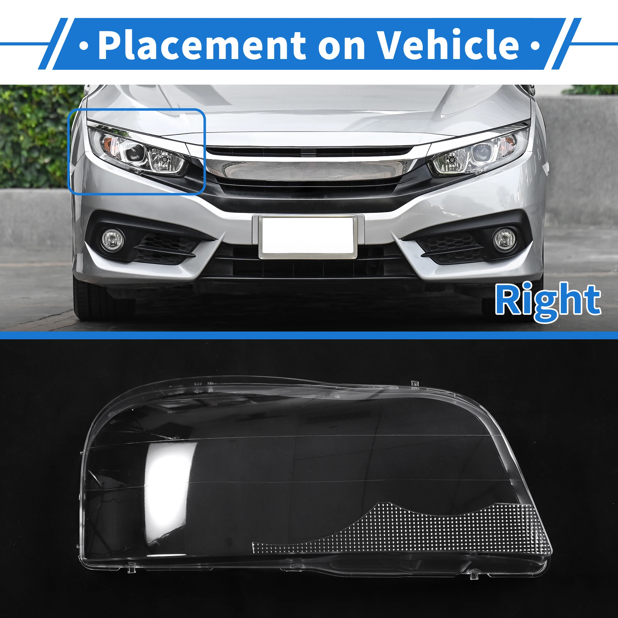 Cubierta faro derecho UXCELL transparente – Volvo XC90 2004-2013 - imagen 3