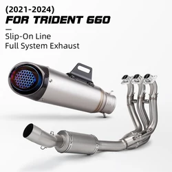 Sistema de escape completo 51mm para Triumph Trident 660 2021-2024