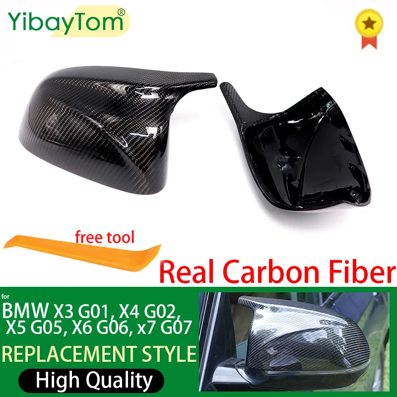 Carcasas de retrovisor M Look en fibra de carbono para BMW X3/X4/X5/X6