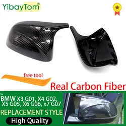 Carcasas de retrovisor M Look en fibra de carbono para BMW X3/X4/X5/X6