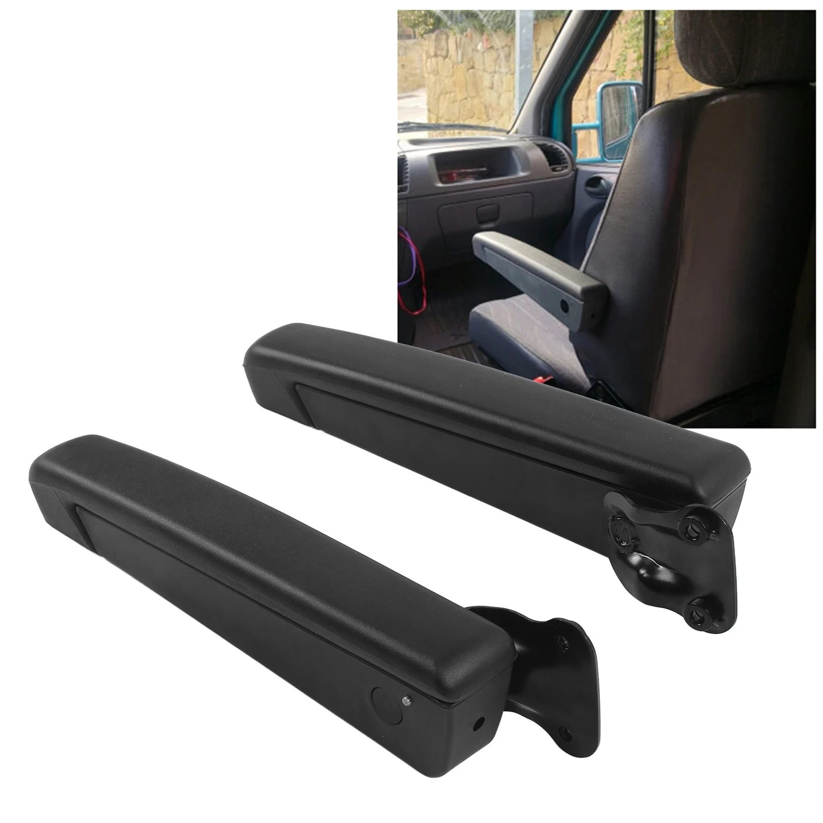 Reposabrazos ajustable acolchado PU Universal asientos coche