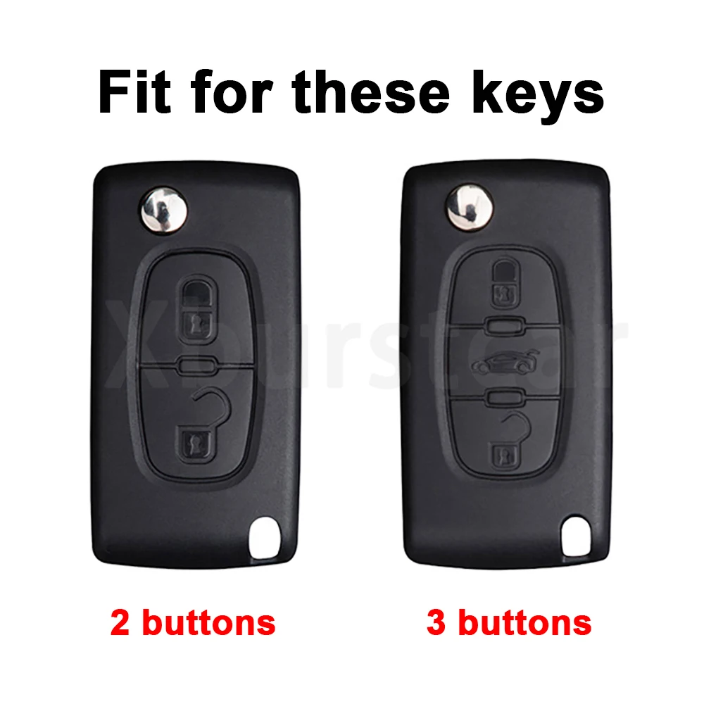 Funda de llave TPU para Peugeot y Citroen - 308/407/607/807/207/307