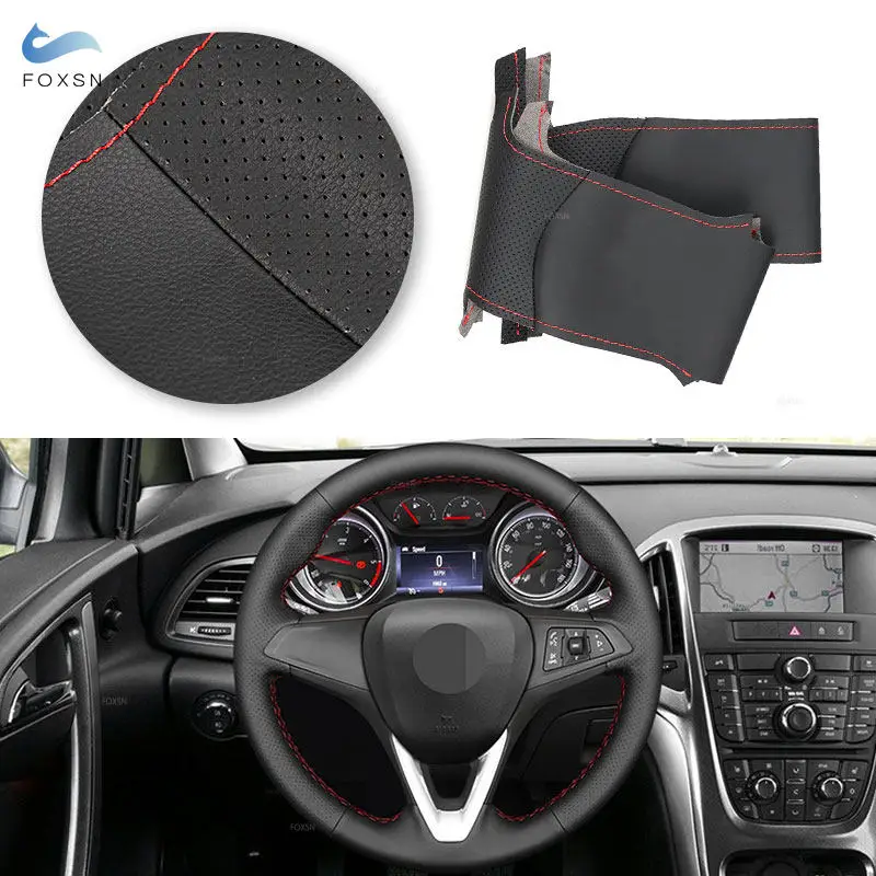Funda de cuero para volante Opel Astra K, Corsa E e Insignia