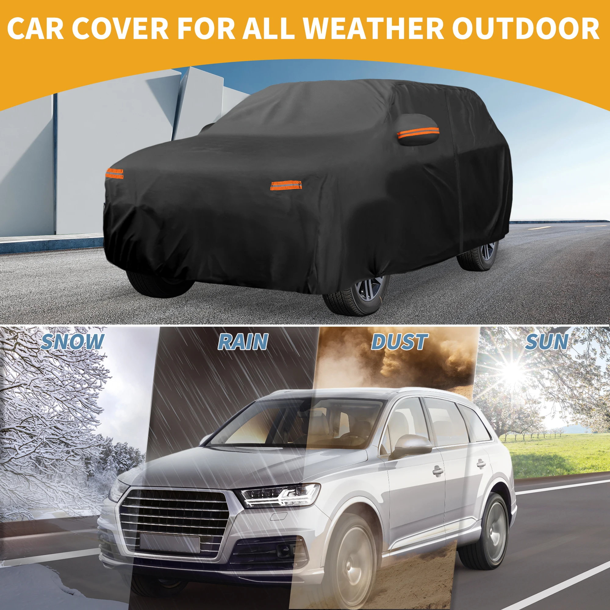 Funda impermeable Autohaux para Kia EV9 con bandas reflectantes - imagen 2