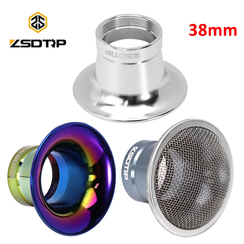 Trompeta de admisión ZSDTRP 38 mm aluminio CNC para carburador PHBL