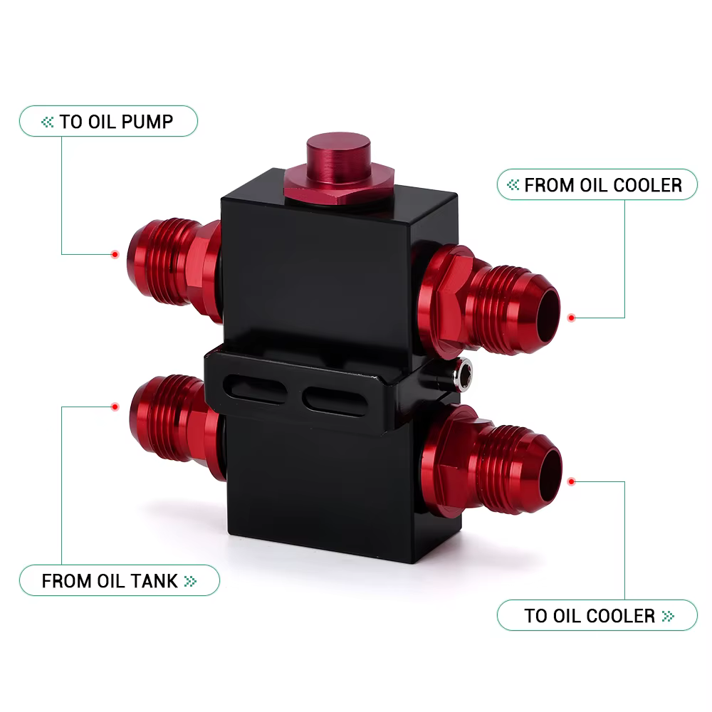 Placa sándwich para enfriador de aceite con termostato 10AN - imagen 3