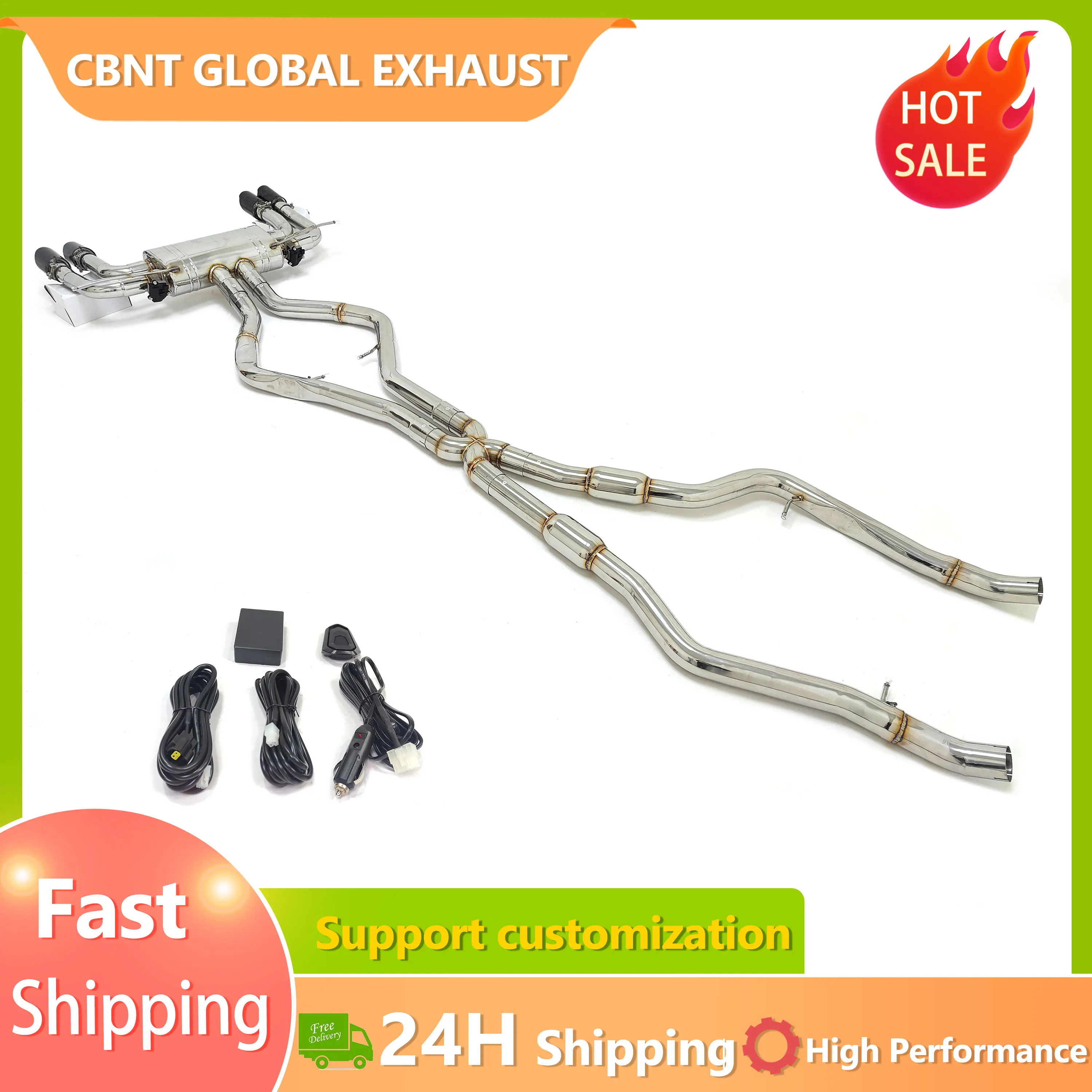 CBNT Silenciador cat-back con válvula para BMW F85/F86 X5M/X6M