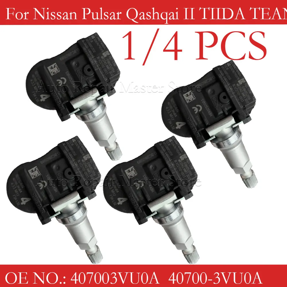 Sensor presión neumáticos 433MHz compatible Nissan Qashqai y Renault