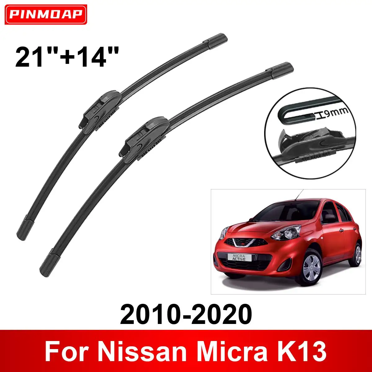 Escobillas limpiaparabrisas Nissan Micra K13 2010-2020, juego completo
