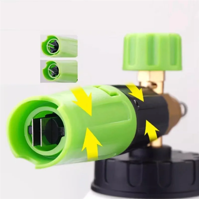 Olla de espuma para alta presión para lavadora de coches, 1L de capacidad, 1/4 ", boquilla ajustable de conexión rápida para coche y barco - imagen 4
