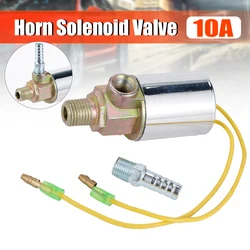 Electroválvula cromada para bocina de aire 1/4", 12/24 V, 10 A