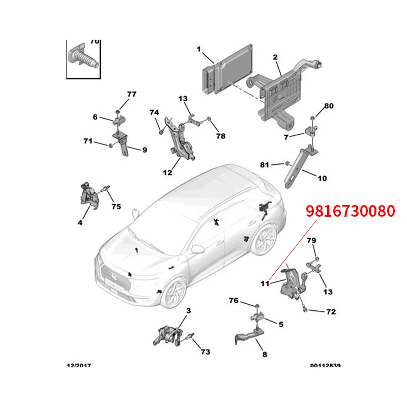 Sensor de altura de carrocería para Peugeot 508L, DS7 y DS9 - imagen 4