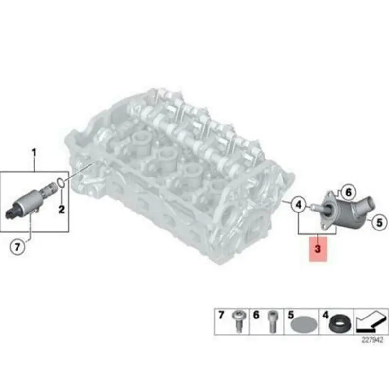BMW MINI Solenoide VVT de sincronización 11377591588 R55 - imagen 3