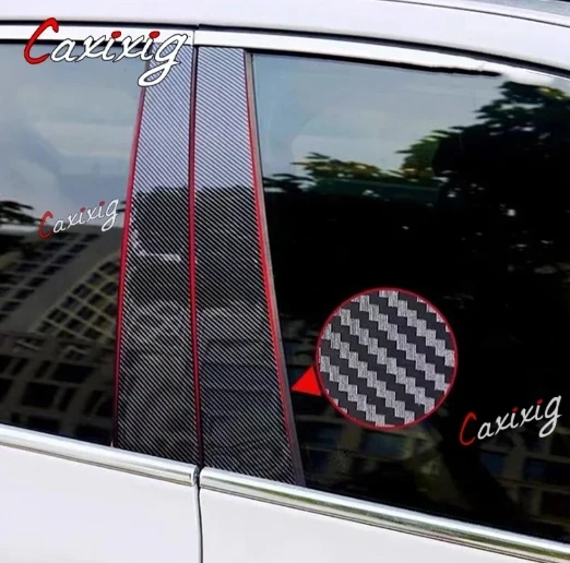 8 Uds postes de pilar de coche molduras de puertas y ventanas pegatina compatible con Nissan Qashqai J11 2016 2017 2018 2019 2020-2022 negro brillante - imagen 2