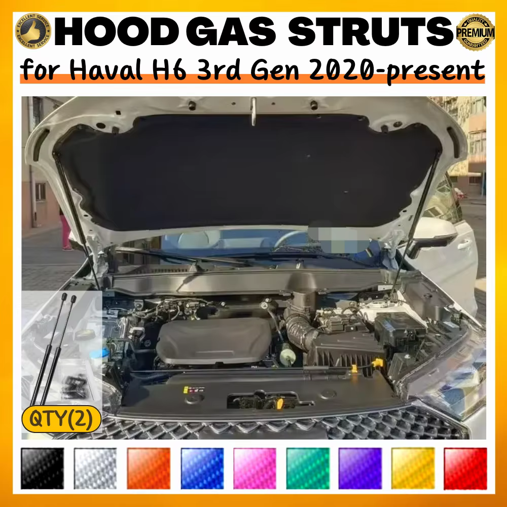 Amortiguadores de capó en fibra de carbono Haval H6/H6S HEV