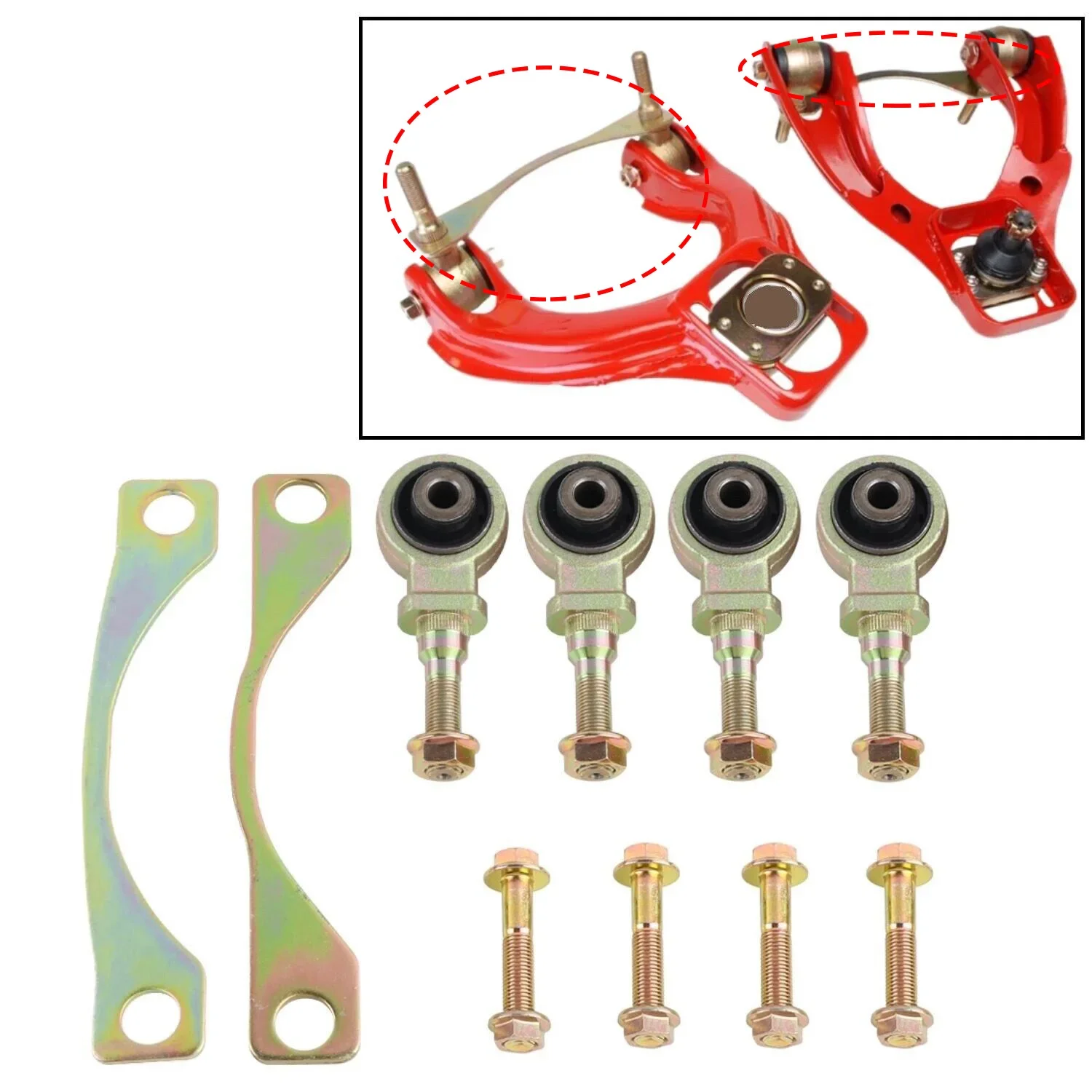 Buje de brazo de inclinación superior delantero para Honda Civic e Integra