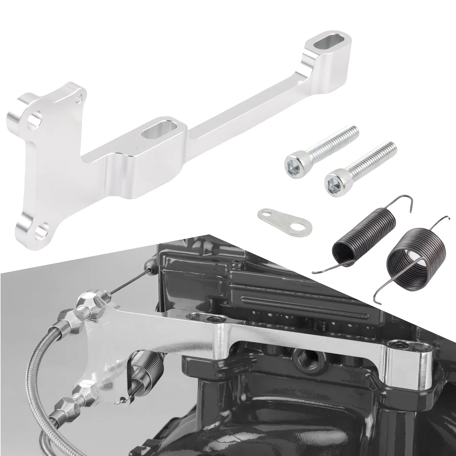 Soporte cable acelerador aluminio 6061-T6 para carburador 4150