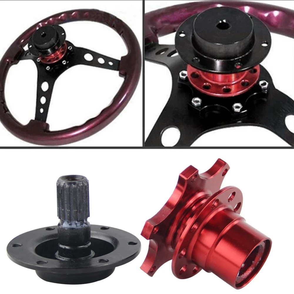 Cubo de volante rápido universal – Adaptador aluminio 6 orificios - imagen 3