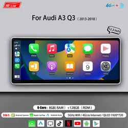 Radio Android Audi A3 Q3 2013-2018 CarPlay inalámbrico