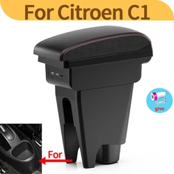 Reposabrazos central con almacenamiento USB para Peugeot 107, C1, Aygo