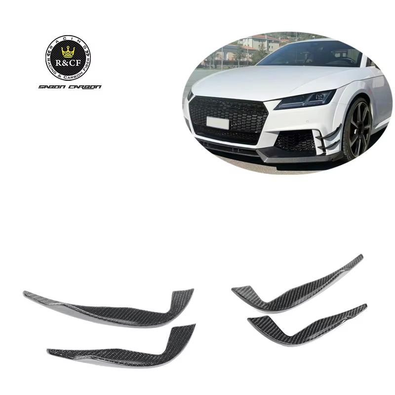 Canards de fibra de carbono para parachoques delantero Audi TT RS MK3 2015-2019