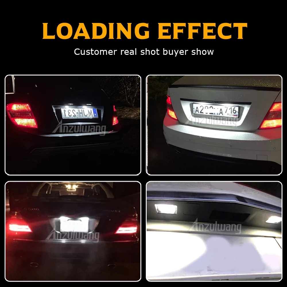 Luz matrícula LED Canbus blanco sin error Mercedes W221 Clase S - imagen 4