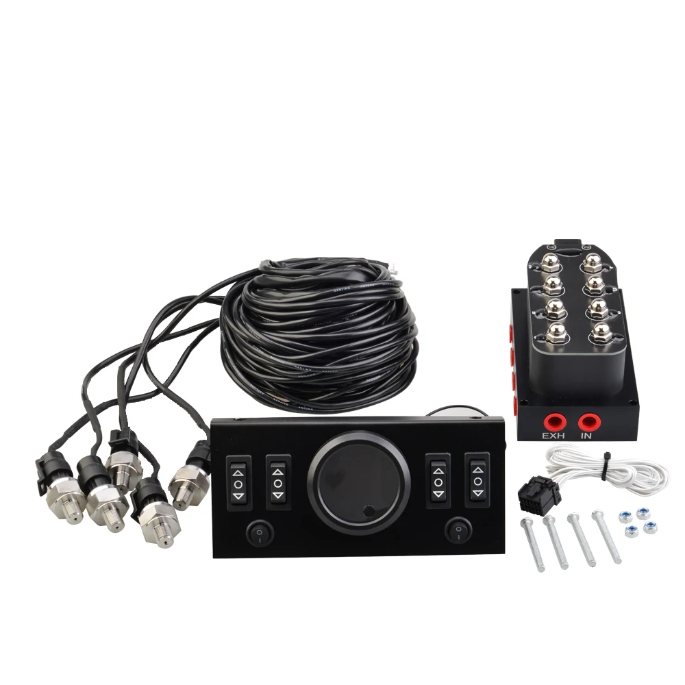 Manómetro suspensión neumática con panel de control y válvula solenoide - imagen 3