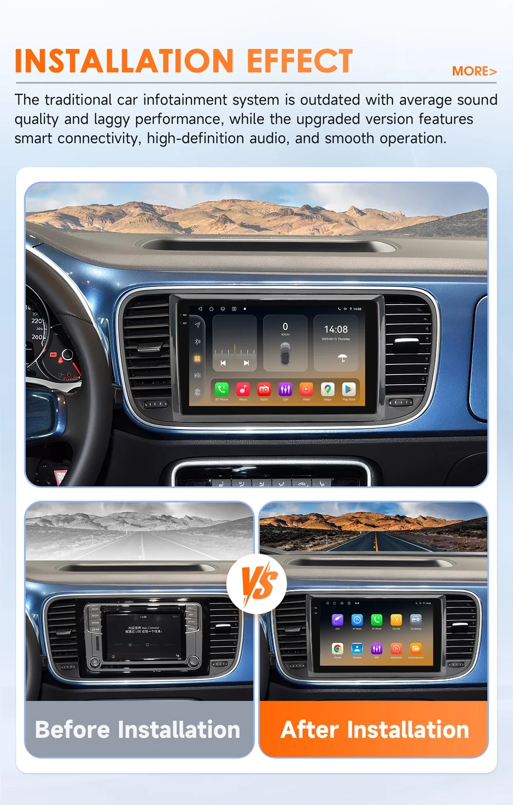 Control de volante y cámara 360 grados
