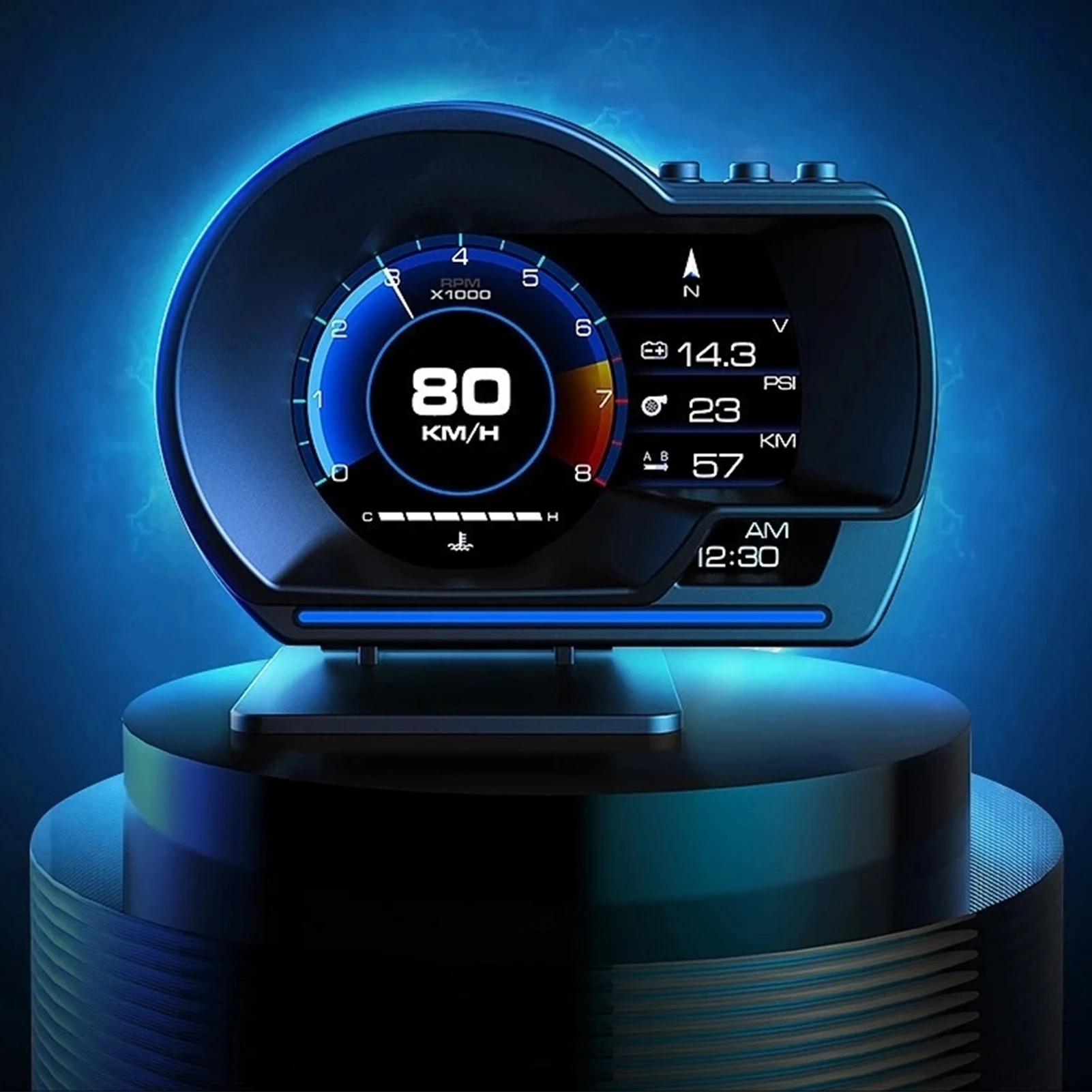 Pantalla HUD OBD2 con GPS advertencia de velocidad coche y camión - imagen 4
