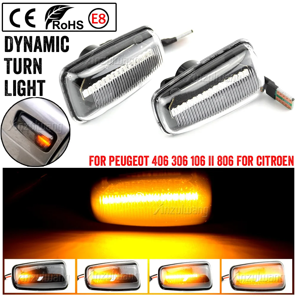 Luz intermitente lateral LED dinámica para Peugeot 306 - imagen 4
