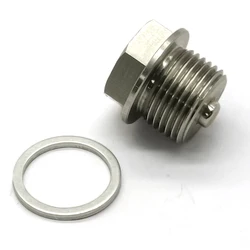 Tapón magnético de cárter M18 x 1,5 de acero inoxidable