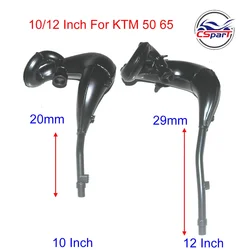 Tubo de escape para K T M 50 System Junior Senior Mini SX PRO LC, Protector de calentador plateado