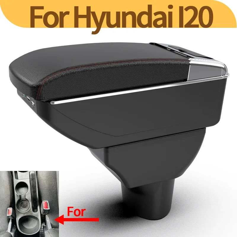 Para Hyundai I20 caja de reposabrazos de coche 2012 detalles de piezas interiores piezas de reequipamiento especiales caja de almacenamiento central accesorios de coche