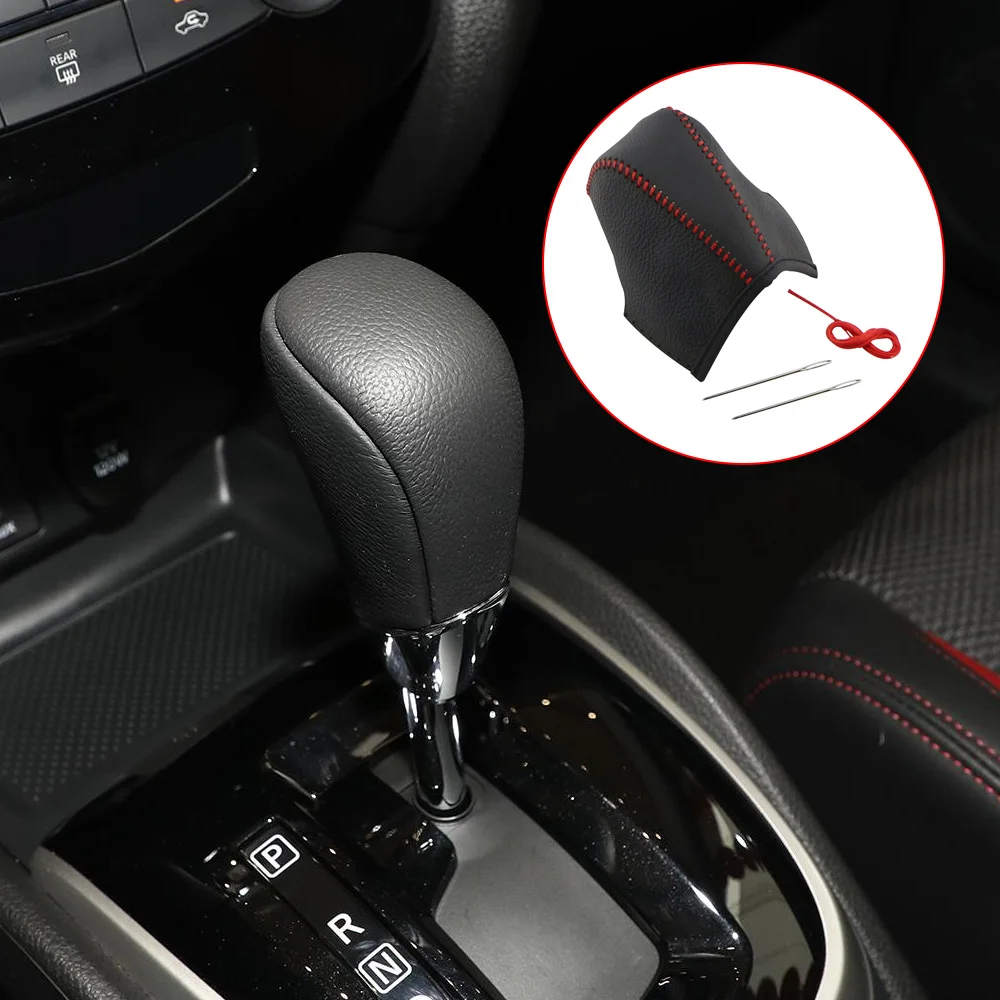 Nissan Qashqai J11 2016-2020 Cubierta de cuero para palanca de cambios - imagen 2