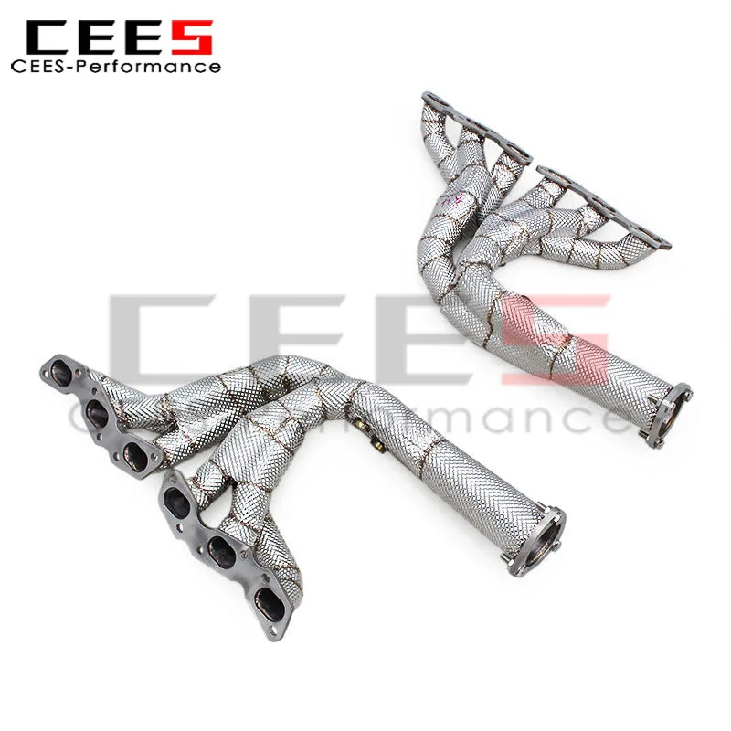 Colector de cabezal de motor CEES para Aston Martin Vanquish V12 6.0L 2012-2016 sistema de escape de coche de calle tubo recto de acero inoxidable - imagen 3