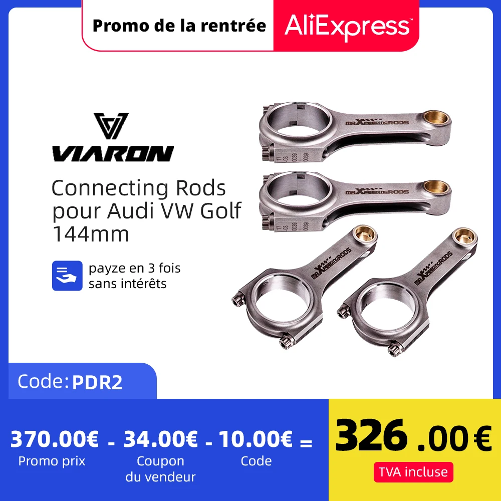 4340 bielas EN24 viga H forjadas – Audi A4/S3/TT VW Golf 1.8T