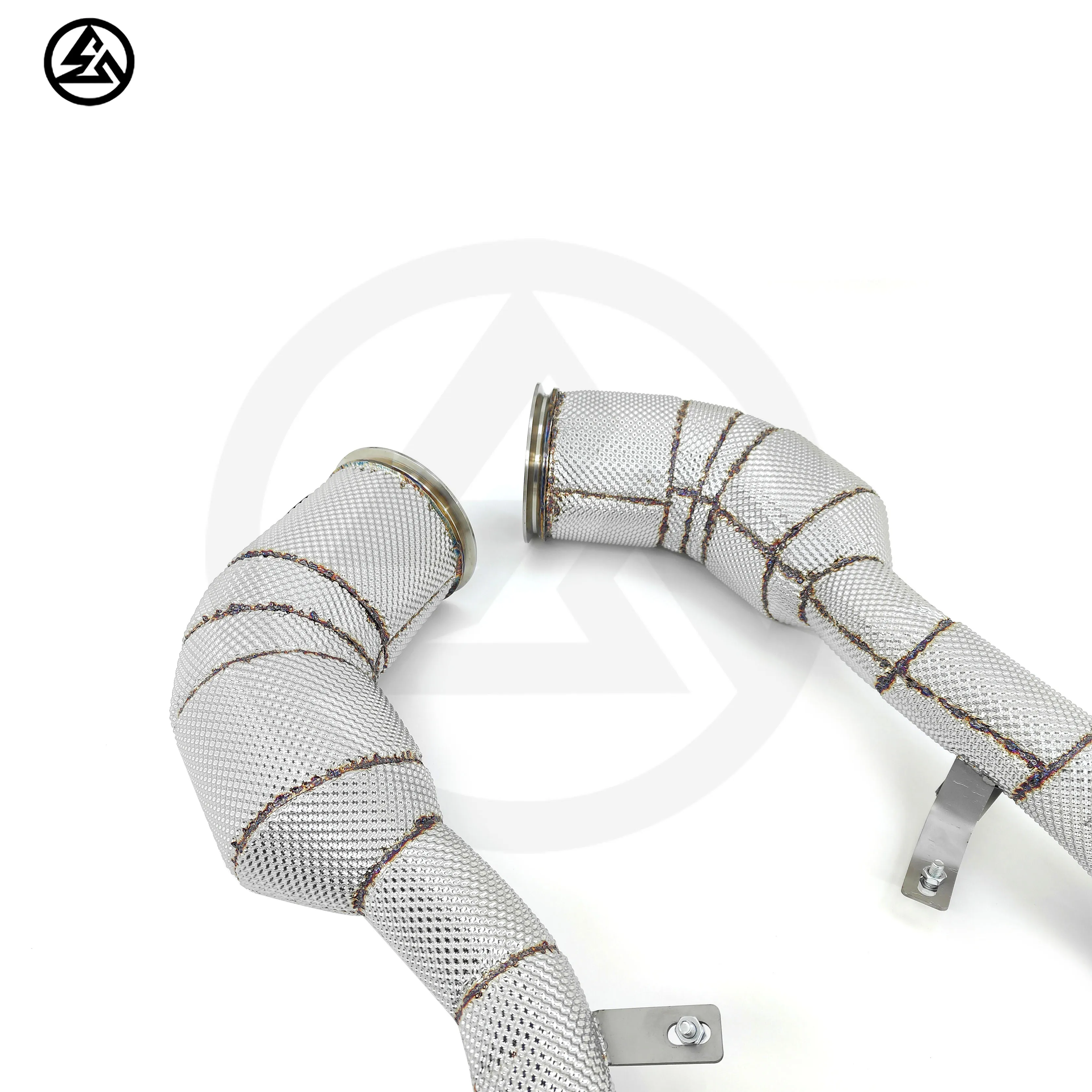 Tubo de bajada deportivo de alto rendimiento para Porsche Macan GTS 2.9T 2020-sin sistema de escape de bajante OPF con protector térmico - imagen 3