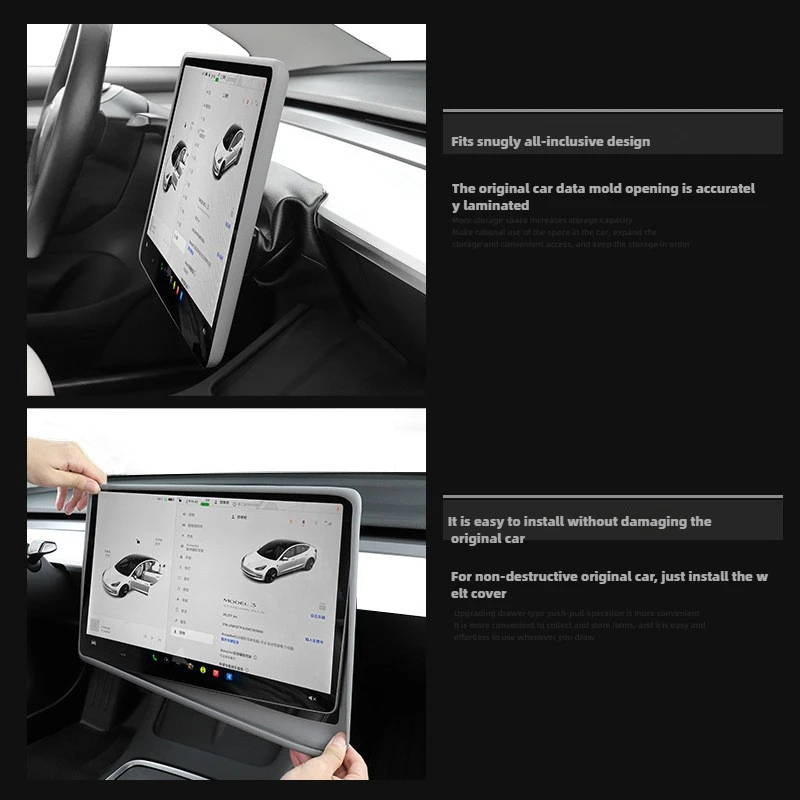 Nuevo para Tesla Model 3/Y Control Central pantalla Protector marco borde cubierta navegación protección de silicona accesorios de coche - imagen 3