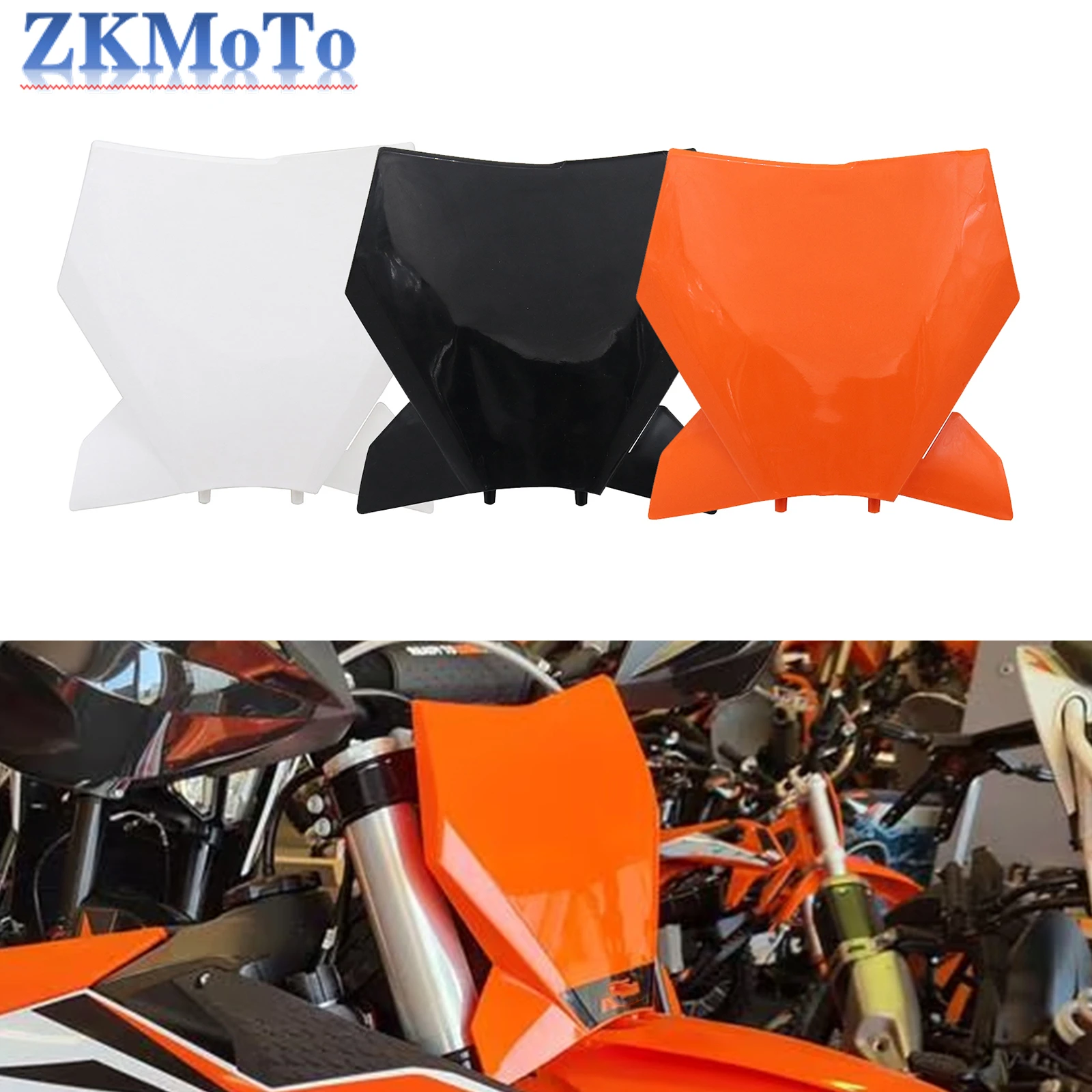 Nuevo número de placa frontal de plástico PP para motocicleta, tarjeta para KTM SX SX-F XC XC-F 125 250 300 350 500 125-500 2023 2024