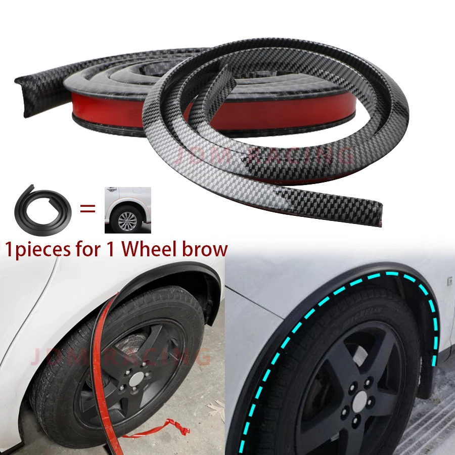 Guardabarros Universal para rueda de coche, expansor de ala, cejas, tiras anticolisión, cubierta protectora de labios, 1,5 m